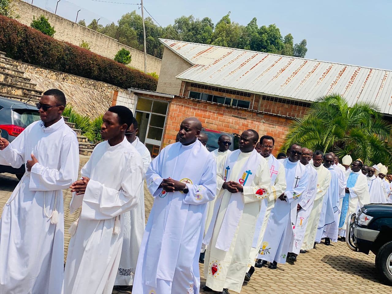 Procession du clergé lors d'une célébration au Grand Séminaire de Kabgayi